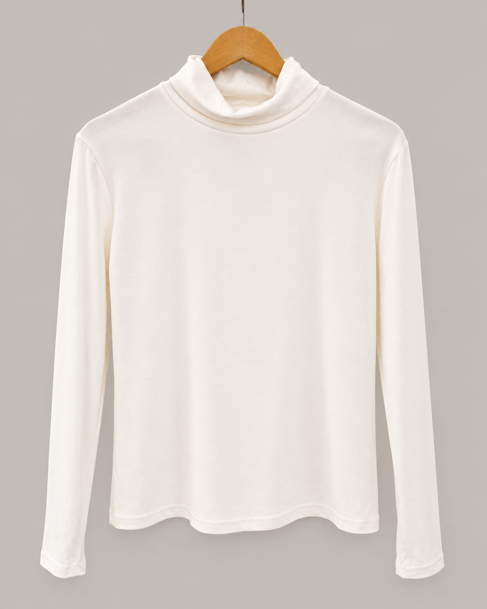 Blusa gola alta s costura - OffWhite