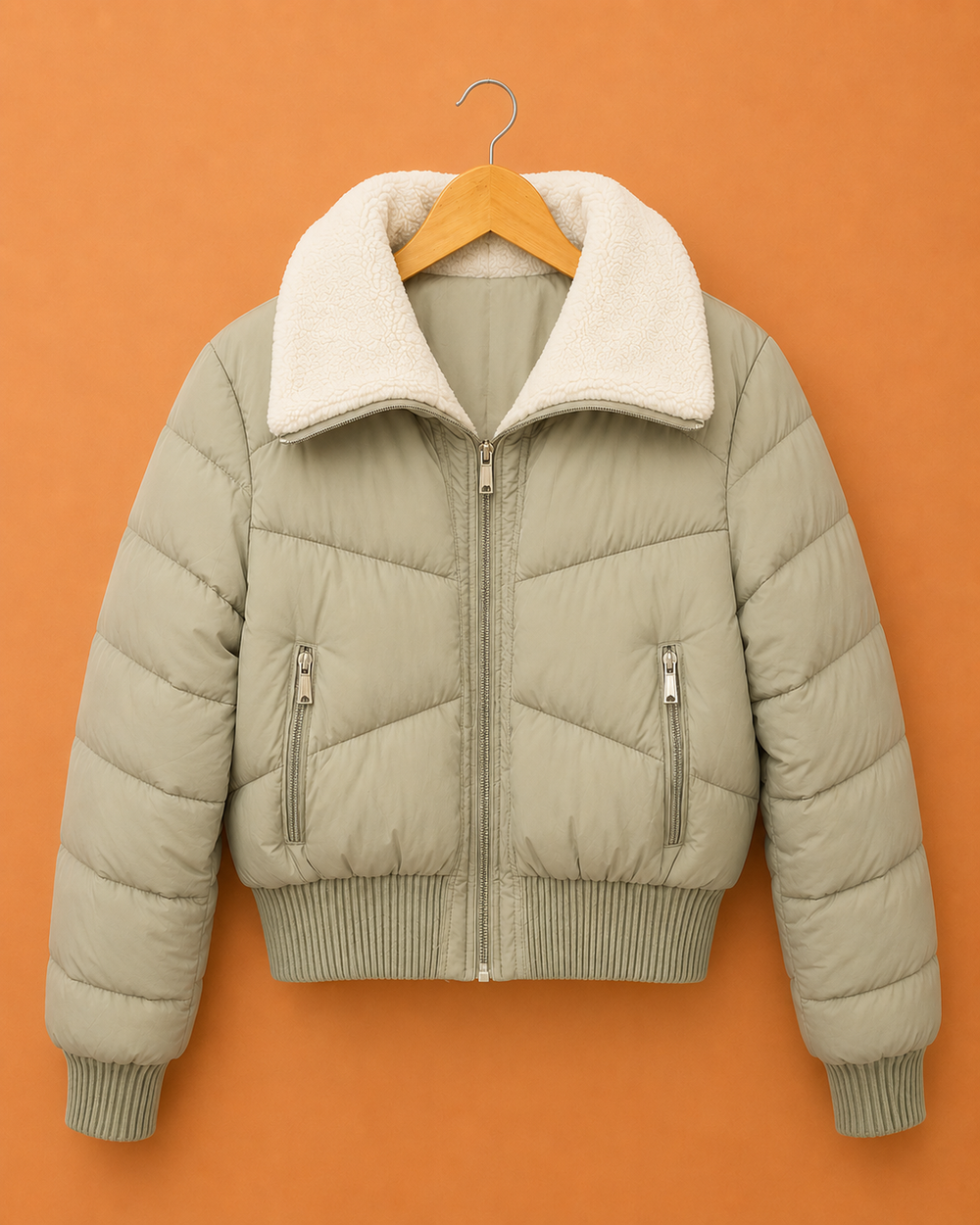Jaqueta Nylon Pelucia Gola