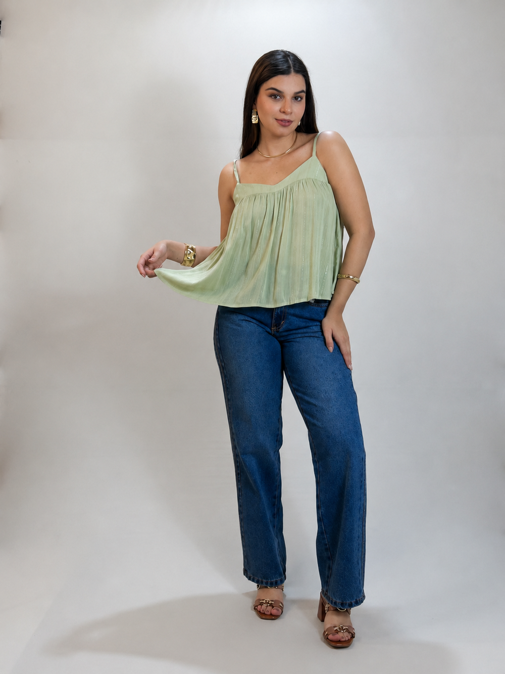 Cropped Fios Dourad/Prata