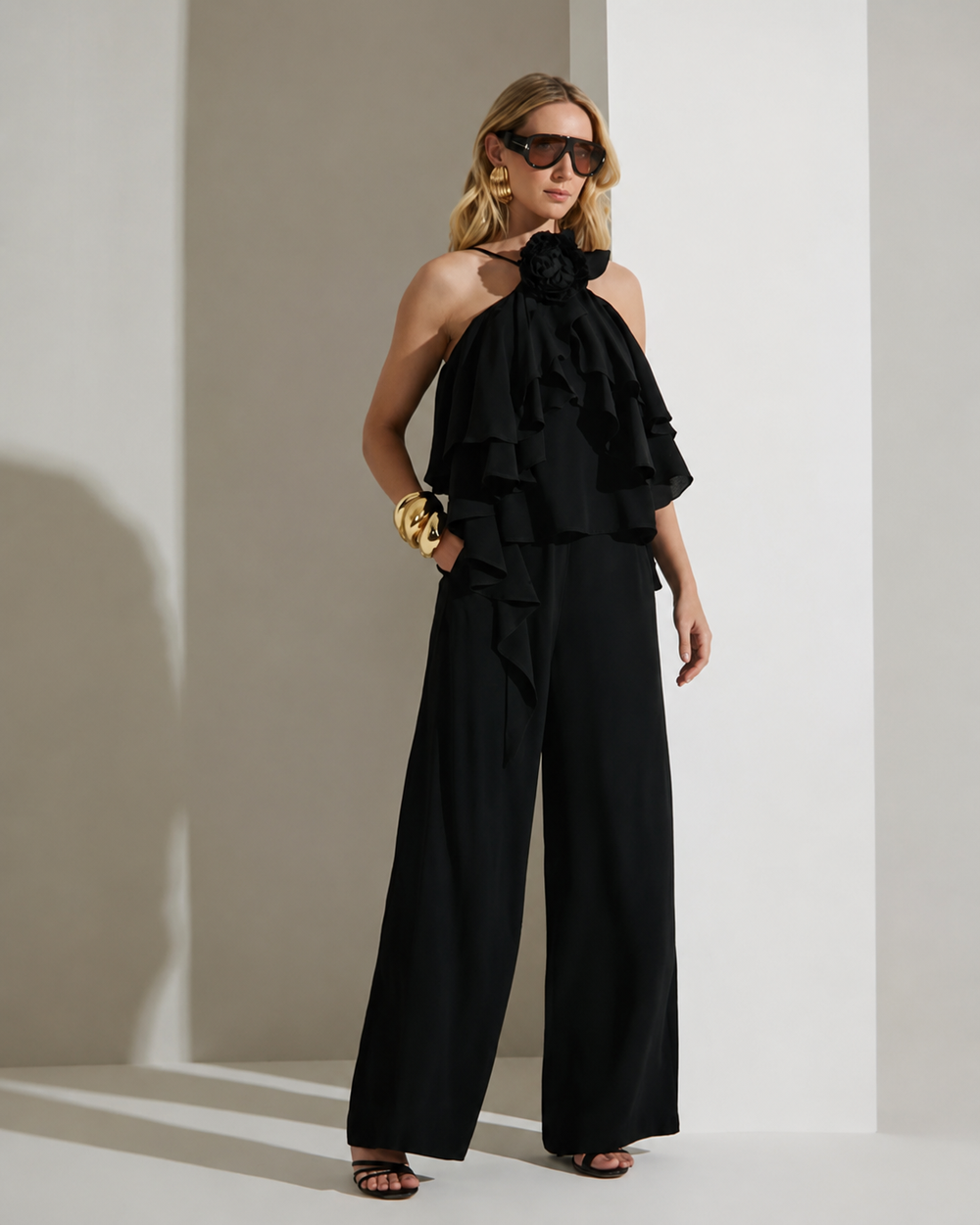 Conjunto comfy babado flor