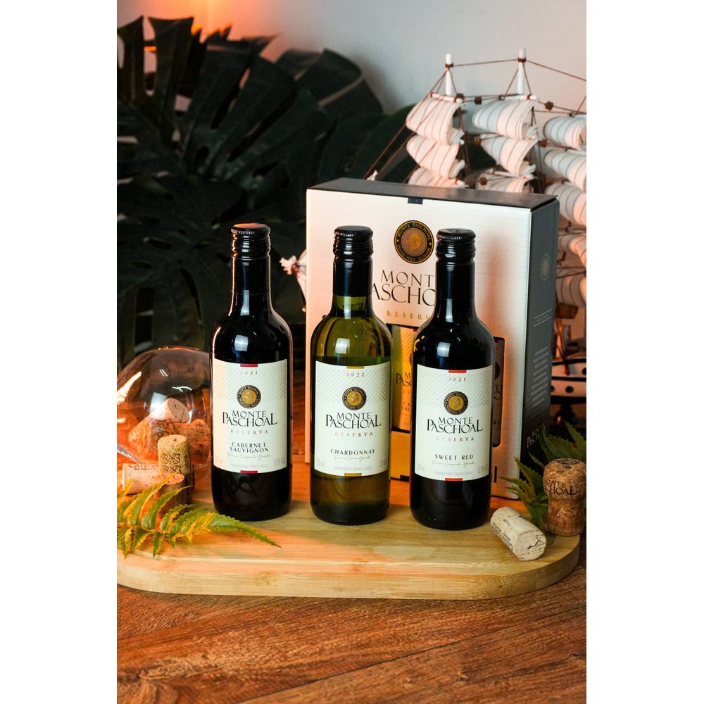 KIT COM 3 MINI VINHOS MONTE PASCHOAL RESERVA - secundária