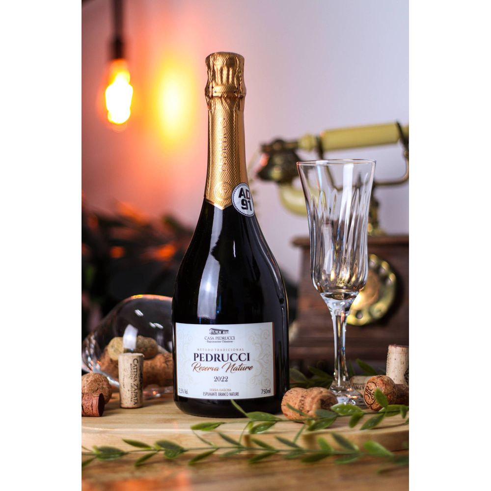 ESPUMANTE BRANCO NATURE CASA PEDRUCCI RESERVA 2022 750ML 