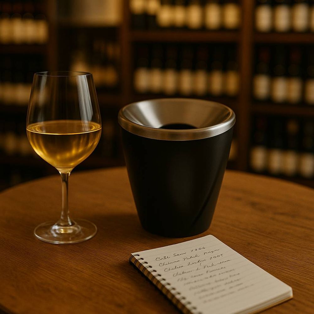 BALDE CUSPIDOR DE VINHO PARA DEGUSTAÇÃO
