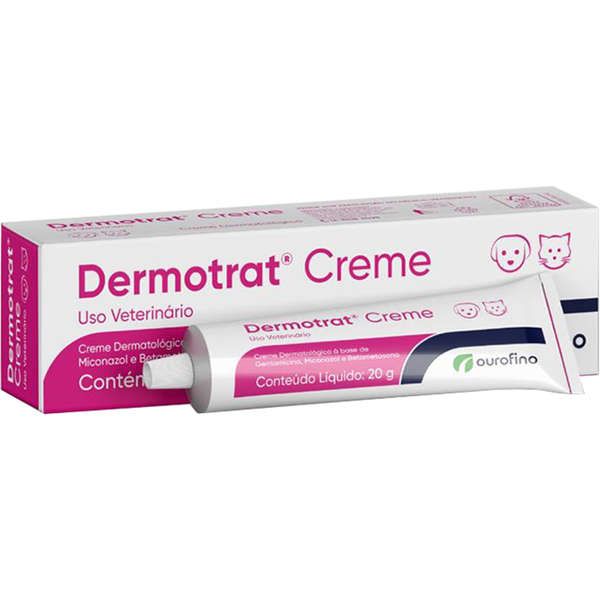 Pomada Dermatológica Ourofino Dermotrat Creme Para Cães e Gatos com ...