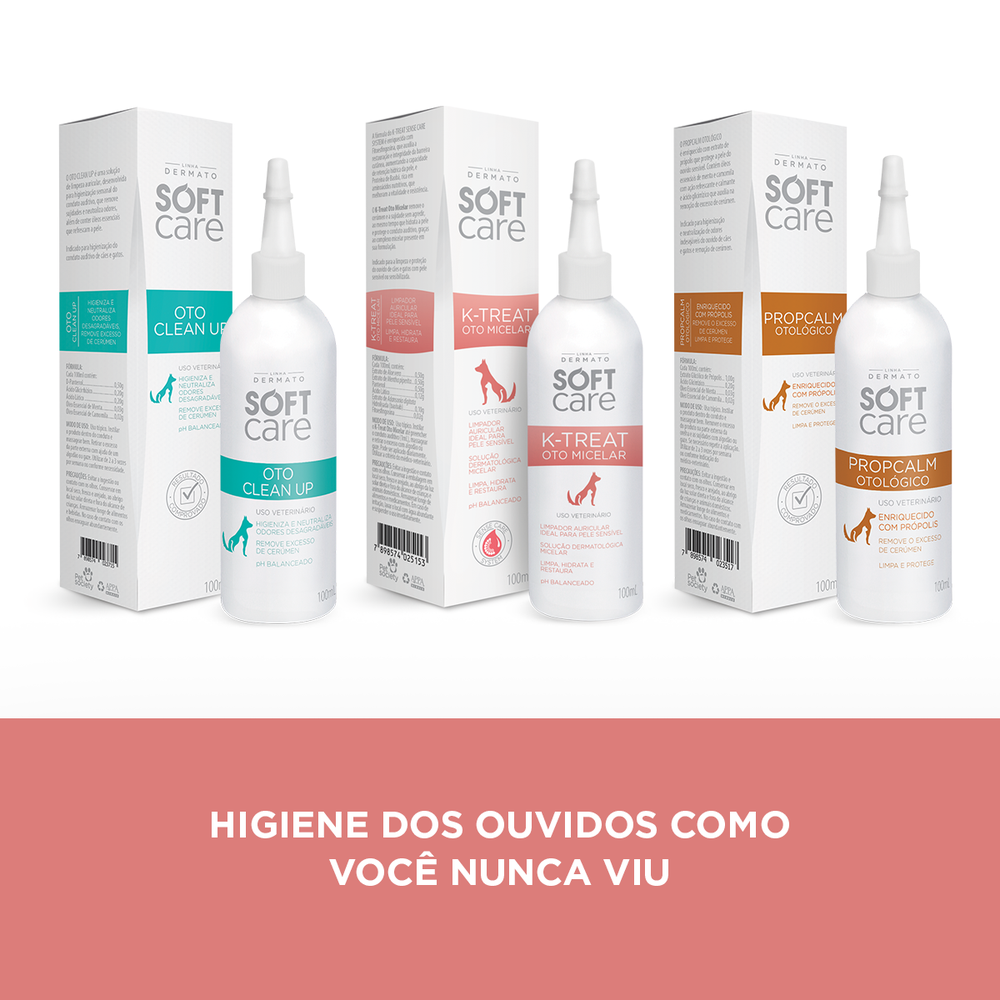 Soft Care Oto Micelar K-Treat - Limpeza dos Ouvidos - Cães e Gatos
