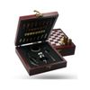KIT PARA VINHO COM JOGO DE XADREZ SACA ROLHAS TERMOMETRO