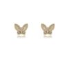 Brinco Butterfly com Zircônias Brancas Baguete 