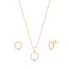 Conjunto Circle Cravejado Dourado