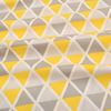 Tricoline Triangulos Amarelo com Cinza - Tecido 100% Algodão - 0,5cm x 1,5mt