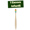Escova de bambu infantil - Coloridas - Unidade