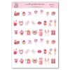 Pink Luv- Adesivos - A5