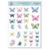 Borboletas 1 - Adesivos - A5 - Transparente