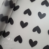 PLÁSTICO TRANSLÚCIDO ESTAMPADO CORAÇÃO PRETO