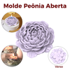 Molde de Silicone Flor Peônia para Sabonetes, Velas e Resina Artesanal