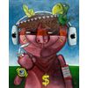 Clayton Silva - Índio High-tech  - Óleo sobre tela - 55x40cm - a.c.i.d e verso - 2019_com_moldura