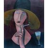 Clayton Silva - Portrait Of Jeanne Hebuterne - Oleo sobre tela - 60x50 cm - a.c.i.d./verso