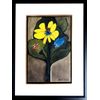 Aldemir Martins - Flor Amarela- Década de 2000 -  Giclée - 52x37cm - Assinatura Canto Inferior Direito