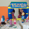 Teatro de fantoches com materiais recicláveis
