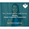Pacote: (Duas Consultas Presenciais) - NUTRICIONISTA - Dra. Raisa Santos Leal Nunes
