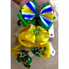Kit de 3 Tiara Arquinho Copa do Mundo Jogo Futebol Bandeira Brasil