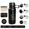 Garrafa Térmica Inox Esportiva "Melhor Pai do Mundo" 800 ml com Alça