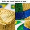  Chapéus Brasil Copa Lantejoulas Festa Torcida Verde