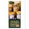 Pote de Vidro Redondo 860ml com Tampa de Bambu Hermética – Organizador para Mantimentos | Top Útil