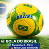 Bola Brasil Infantil 15cm Tamanho 2 Verde Amarela Futebol