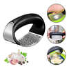Espremedor Amassador de Alho e Triturador Manual Em Inox