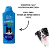 Kit Shampoo Condicionador Perfume Cães Banho Pet Clean Pop