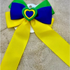 Kit 3 Laços De Cabelo Infantil Bico De Pato Luxo Brasil Copa 2026