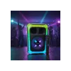 Caixa de som portátil Kbroad de 8 polegadas com graves potentes, rádio, luzes RGB e microfone.