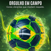 Bola de Futebol Dualt Pvc Verde Tamanho 5 Seleções Copa do Mundo