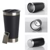 Copo Térmico 473 Ml Aço Inox Parede Dupla Com Tampa Cor Preto