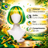 Peruca Chanel Verde Amarela Copa Do Mundo Brasil Torcedor