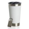 Copo Térmico Com Tampa Abridor 473mL Aço Inox Cor Branco