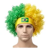Peruca Faixa De Cabelo Brasil Verde Amarelo Fantasia Copa