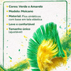 Peruca Moicano Verde Amarelo Moda Mix Brasil Copa Mundo Festa