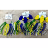 Kit com 3 Brincos Copa do Mundo Brasil - Artesanal com Laço e Franjas