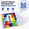 Capa Protetora Transparente para Álbum da Copa Panini - Plástico PVC Reforçado - 50 unidades