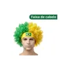 Peruca Faixa De Cabelo Brasil Verde Amarelo Fantasia Copa
