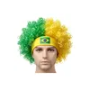Peruca Faixa De Cabelo Brasil Verde Amarelo Fantasia Copa