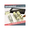 Jogo De Domino De Osso 8mm Profissional Double Six 28 Peças Com Lindo Estojo De Transporte - Aero Home Aleatório