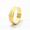 Aliança de Casamento 6mm Diamantada Friso No Meio Ouro 18k (Unidade)