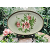 Bandeja em faiança com motivo floral 
