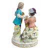 Grupo escultórico figura de casal de camponeses da marca Dresden