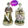 Figura feminina e masculina em porcelana