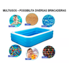 [NO] Piscina Inflável Retangular Azul Giant Family Pool 180 x 140 x 60cm - 1500L