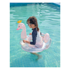  Bóia Inflável de Natação Infantil com Design em Formato de Cisne com Lantejoulas