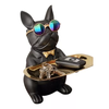 Estatueta Bulldog Cofre Decorativo com Bandeja Porta Objetos - Decoração Criativa para sua Casa